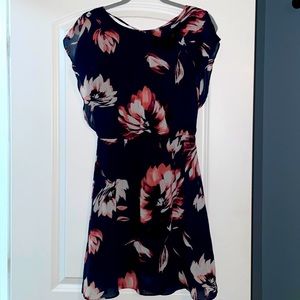 Large Print Floral Sheer Mini